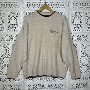 Vintage‎ Field & Stream Tan beige Chunky Knit Retro Streetwear Sweater Mens XL